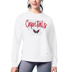 Washington Capitals MSX by Michael Strahan Women's Millie Raglan Pullover Sweatshirt - White Sweatshirts