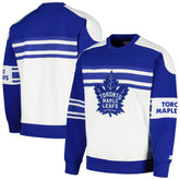Toronto Maple Leafs Starter Defense Fleece Crewneck Pullover Sweatshirt - White Sweatshirts
