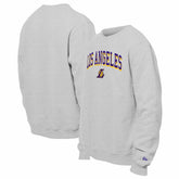 Los Angeles Lakers Chenille Cross Over Pullover Sweatshirt - Gray online