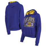 Los Angeles Lakers Women's Boxy Pullover Hoodie - Purple outlet