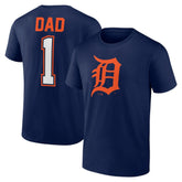 Detroit Tigers Father's Day #1 Dad T-Shirt Navy
