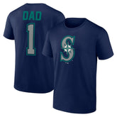 Seattle Mariners Father's Day #1 Dad T-Shirt Navy