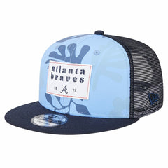 Atlanta Braves Bikini Bottom Trucker 9FIFTY Snapback Hat Navy