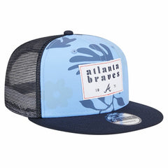 Atlanta Braves Bikini Bottom Trucker 9FIFTY Snapback Hat Navy