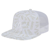 Los Angeles Angels Logo Dunes A-Frame Trucker 9FIFTY Snapback Hat White