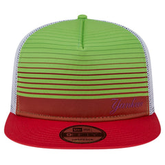New York Yankees Neon Horizon A-Frame Trucker 9FIFTY Snapback Hat Red