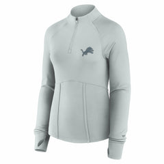Detroit Lions Women's Elements Raglan Quarter-Zip Jacket - Gray cheap