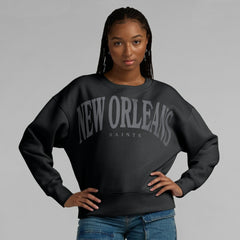 New Orleans Saints Women's Elements Pullover Sweatshirt - Black online