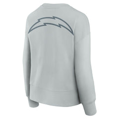Los Angeles Chargers Women's Elements Pullover Sweatshirt - Gray on sale