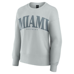 Miami Dolphins Women's Elements Pullover Sweatshirt - Gray discount
