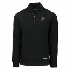 Cincinnati Reds Cutter & Buck Cooperstown Collection Roam Eco Recycled Quarter-Zip Pullover Black