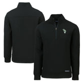 Athletics Cutter & Buck Cooperstown Collection Roam Eco Recycled Quarter-Zip Pullover Black
