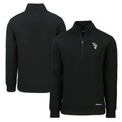 Athletics Cutter & Buck Cooperstown Collection Roam Eco Recycled Quarter-Zip Pullover Black