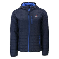 Los Angeles Dodgers Cutter & Buck Cooperstown Collection Rainier Primaloft Eco Full-Zip Hooded Jacket Navy