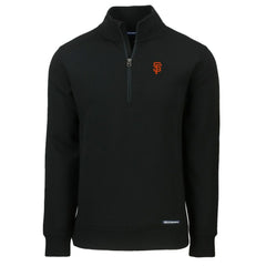 San Francisco Giants Cutter & Buck Roam Eco Recycled Quarter-Zip Pullover Black