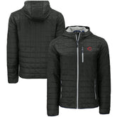 Cincinnati Reds Cutter & Buck Rainier Primaloft Eco Full-Zip Hooded Jacket Black