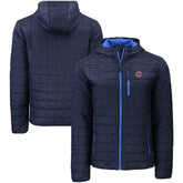 Chicago Cubs Cutter & Buck Rainier Primaloft Eco Full-Zip Hooded Jacket Navy