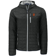 San Francisco Giants Cutter & Buck Rainier Primaloft Eco Full-Zip Hooded Jacket Black