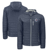 Chicago Cubs Cutter & Buck City Connect Rainier Primaloft Eco Full-Zip Hooded Jacket Anthracite