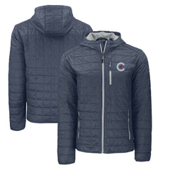 Chicago Cubs Cutter & Buck City Connect Rainier Primaloft Eco Full-Zip Hooded Jacket Anthracite