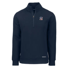 New York Yankees Cutter & Buck Americana Roam Eco Recycled Quarter-Zip Sweatshirt Navy