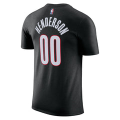 Scoot Henderson Portland Trail Blazers Icon Edition Name & Number T-Shirt - Black sale