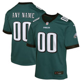 Philadelphia Eagles Youth Custom Game Jersey - Midnight Green cheap