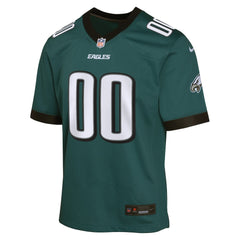 Philadelphia Eagles Youth Custom Game Jersey - Midnight Green cheap