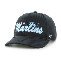 Miami Marlins Corduroy Hitch Adjustable Hat Black