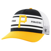 Pittsburgh Pirates Gridiron Super Stripe Relaxed Trucker Hitch Adjustable Hat Black