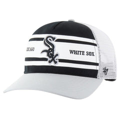 Chicago White Sox Gridiron Super Stripe Relaxed Trucker Hitch Adjustable Hat Black