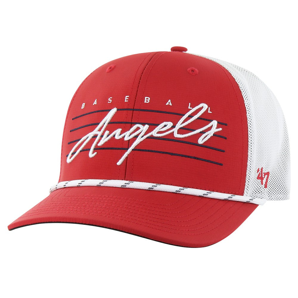 Los Angeles Angels Downburst Trucker Adjustable Hat Red