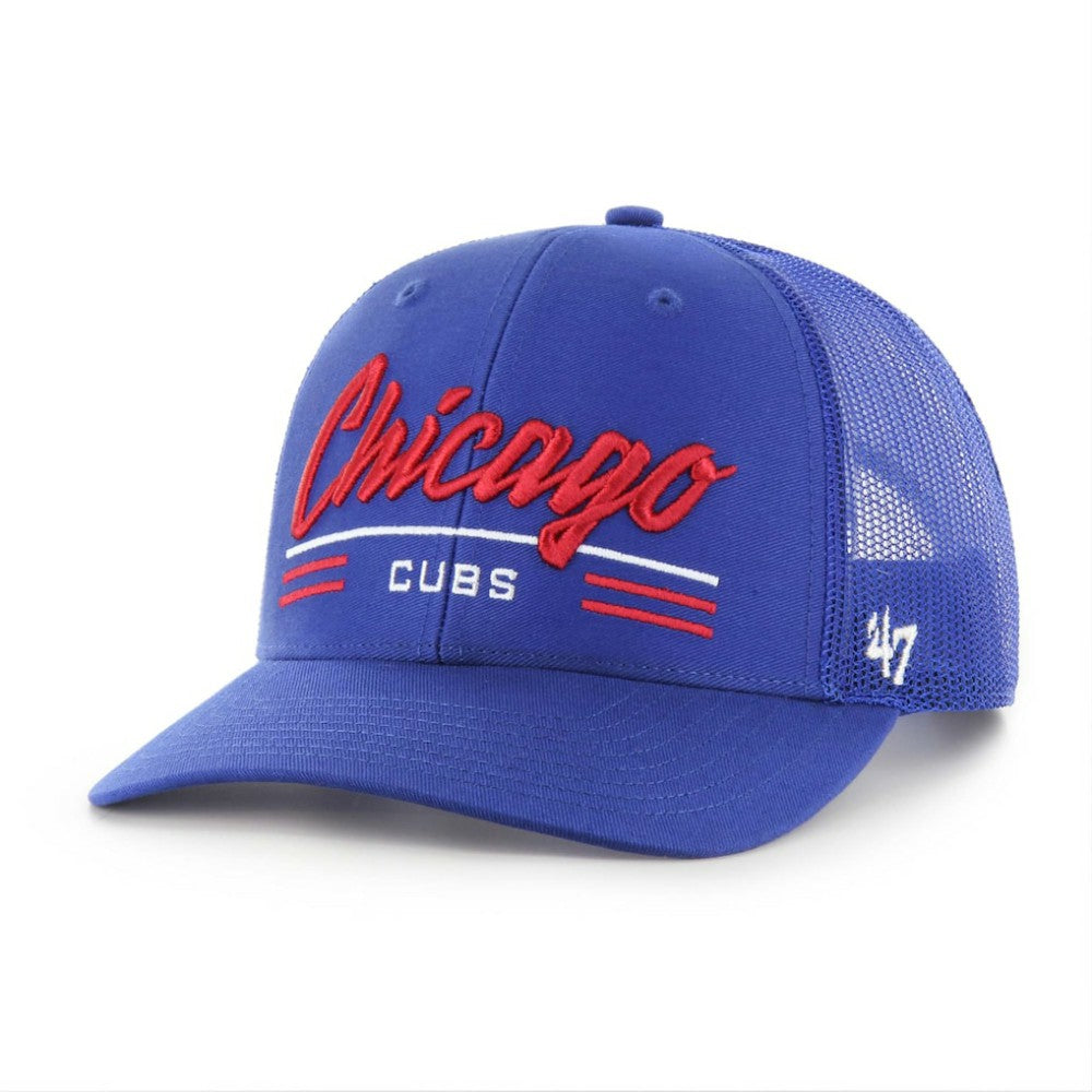 Chicago Cubs Garner Trucker Adjustable Hat Royal