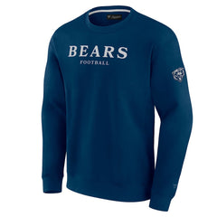 Chicago Bears Unisex Elements Unlimited Fleece Pullover Sweatshirt - Navy on sale