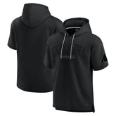 Carolina Panthers Unisex Elements Ready Short Sleeve Pullover Hoodie - Black cheap
