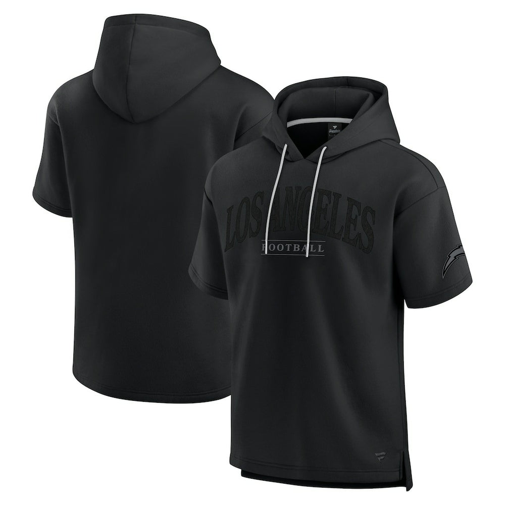 Los Angeles Chargers Unisex Elements Ready Short Sleeve Pullover Hoodie - Black sale