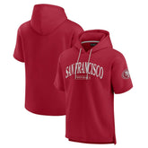 San Francisco 49ers Unisex Elements Ready Short Sleeve Pullover Hoodie - Scarlet on sale