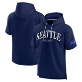 Seattle Seahawks Unisex Elements Ready Short Sleeve Pullover Hoodie - College Navy on sale