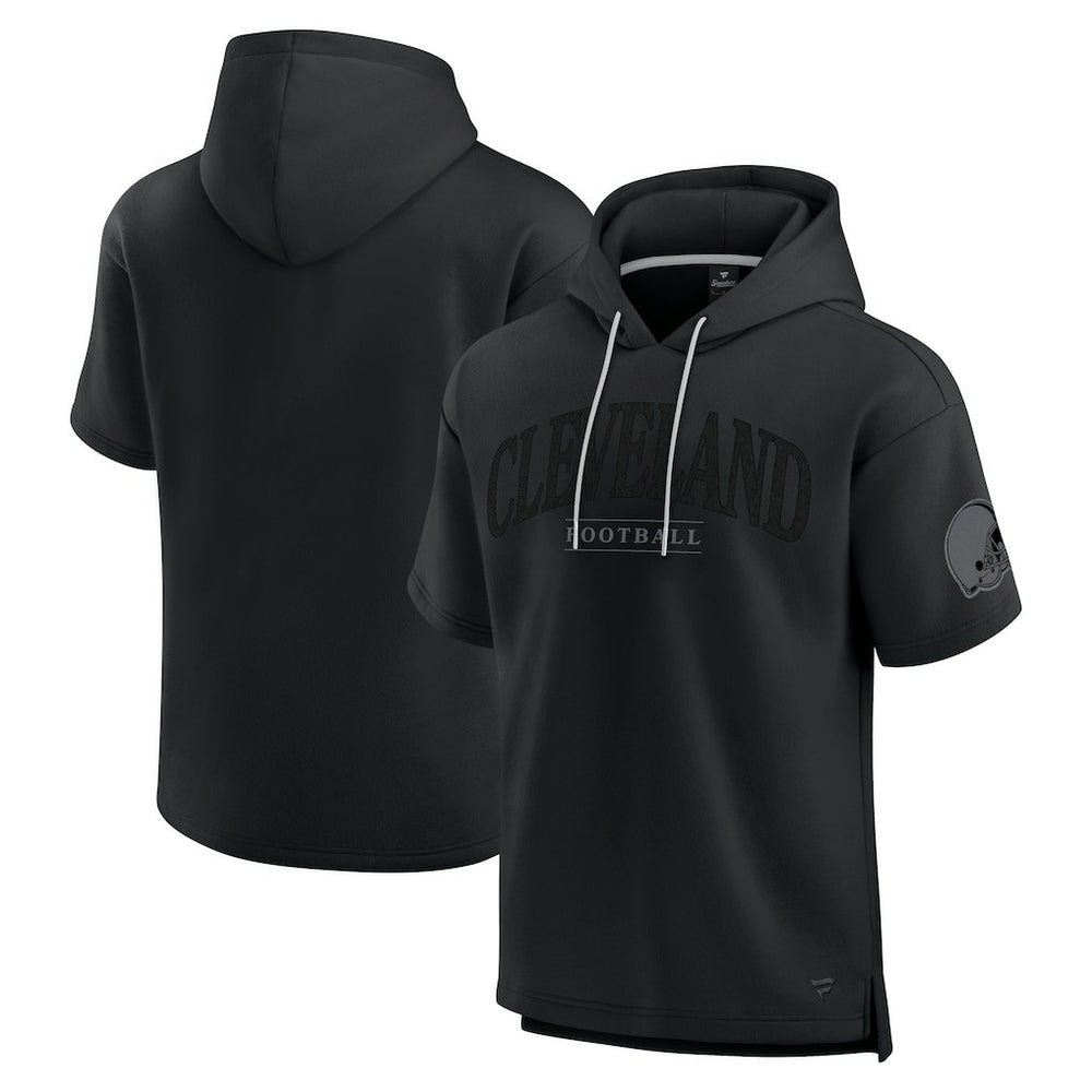 Cleveland Browns Unisex Elements Ready Short Sleeve Pullover Hoodie - Black for sale