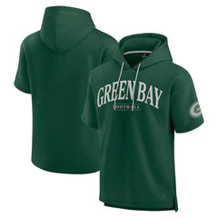 Green Bay Packers Unisex Elements Ready Short Sleeve Pullover Hoodie - Green for sale