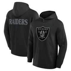 Las Vegas Raiders Elements Blaze Tri-Blend Long Sleeve Hoodie T-Shirt - Black on sale