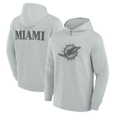 Miami Dolphins Elements Blaze Tri-Blend Long Sleeve Hoodie T-Shirt - Gray for sale
