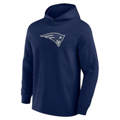 New England Patriots Elements Blaze Tri-Blend Long Sleeve Hoodie T-Shirt - Navy on sale