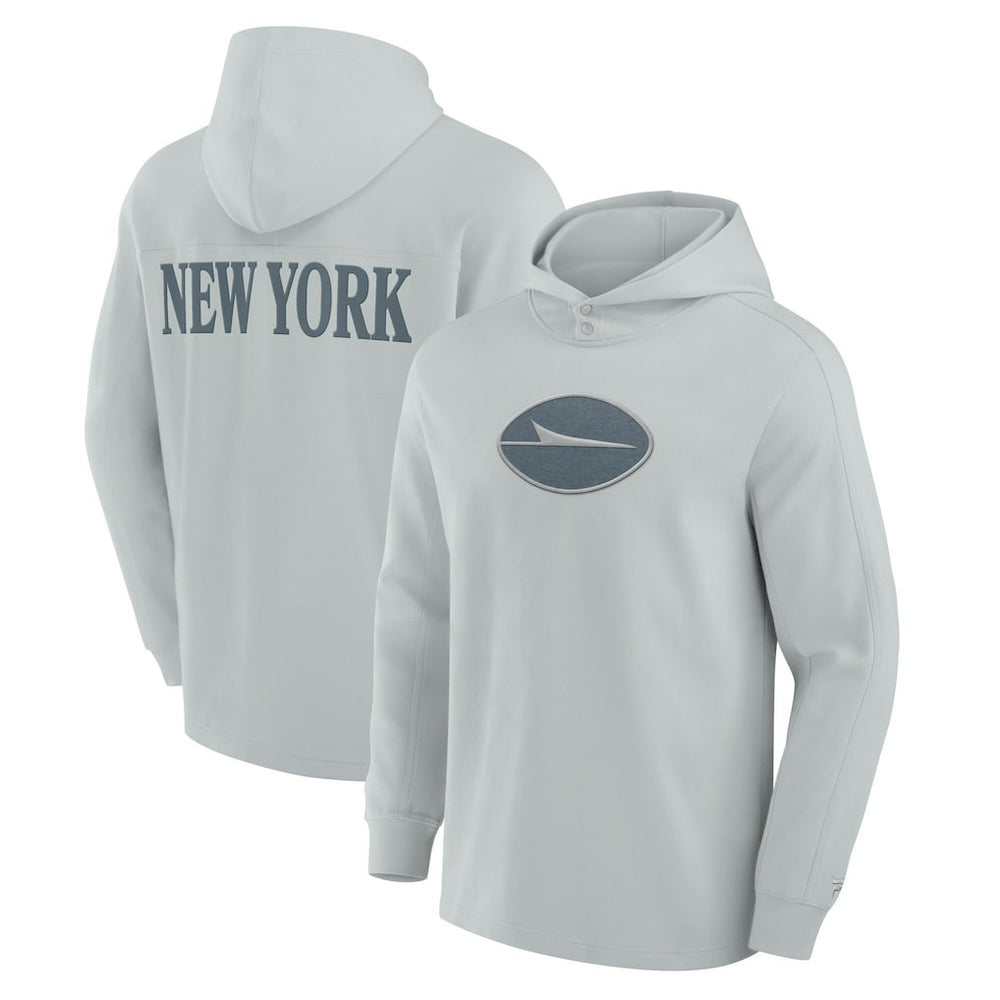 New York Jets Elements Blaze Tri-Blend Long Sleeve Hoodie T-Shirt - Gray discount