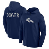 Denver Broncos Elements Blaze Tri-Blend Long Sleeve Hoodie T-Shirt - Navy on sale