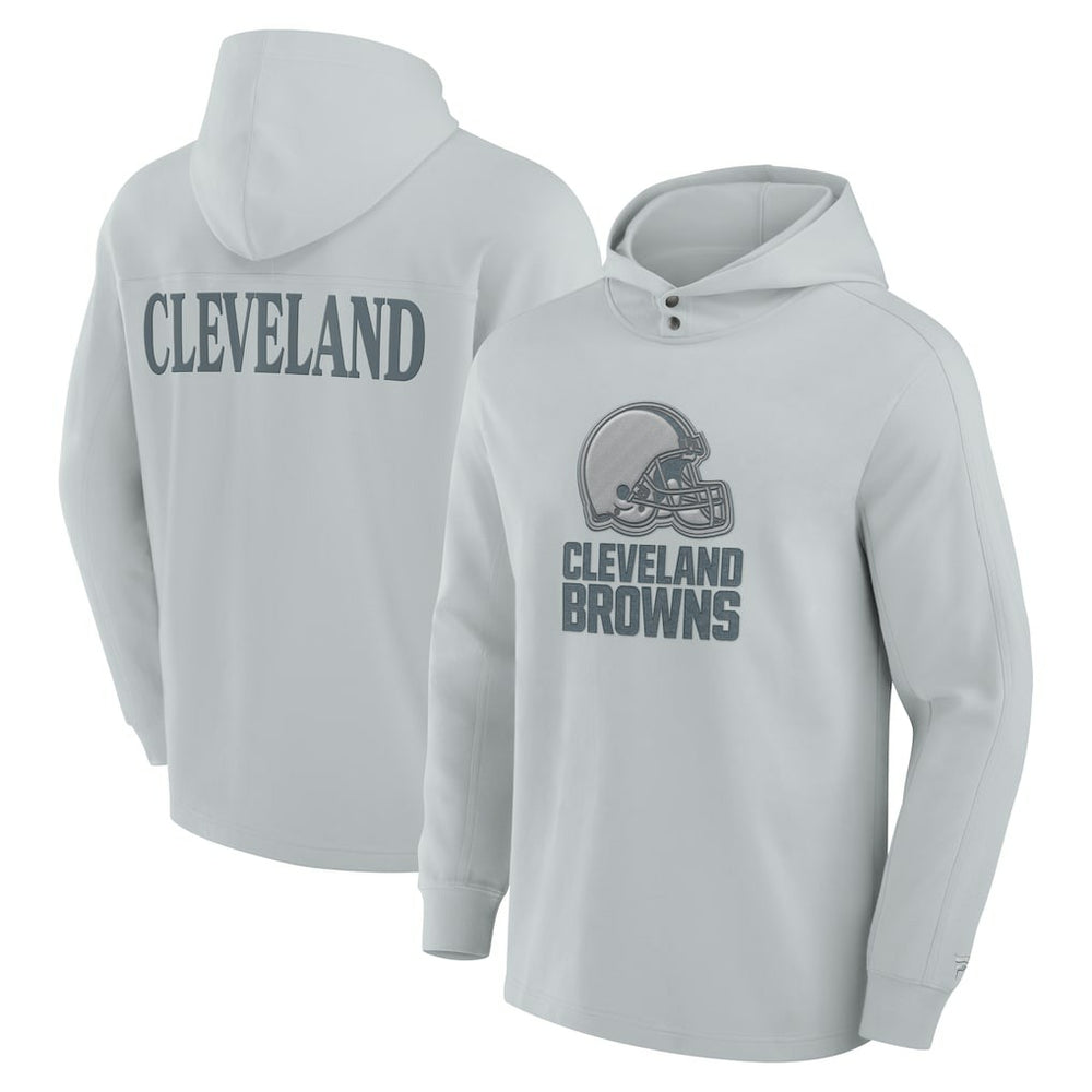 Cleveland Browns Elements Blaze Tri-Blend Long Sleeve Hoodie T-Shirt - Gray outlet