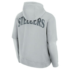 Pittsburgh Steelers Unisex Sleek Elements Pullover Hoodie - Gray on sale