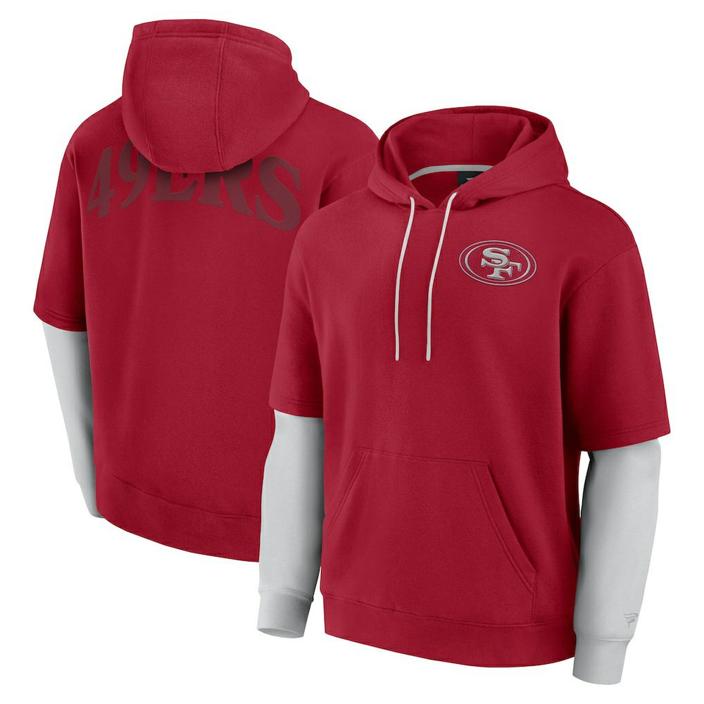 San Francisco 49ers Unisex Sleek Elements Pullover Hoodie - Scarlet cheap