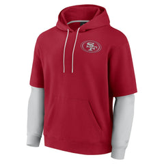 San Francisco 49ers Unisex Sleek Elements Pullover Hoodie - Scarlet cheap