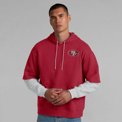 San Francisco 49ers Unisex Sleek Elements Pullover Hoodie - Scarlet cheap